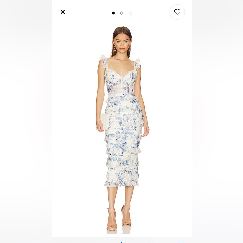 Victoria chapman fiorenza midi dress in Provençal blue - size 2